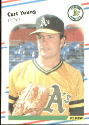 1988 Fleer Baseball Cards      296     Curt Young